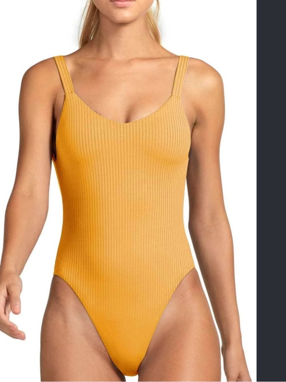 Vitamin A EcoRib Leah One Piece Swimsuit in Marigold